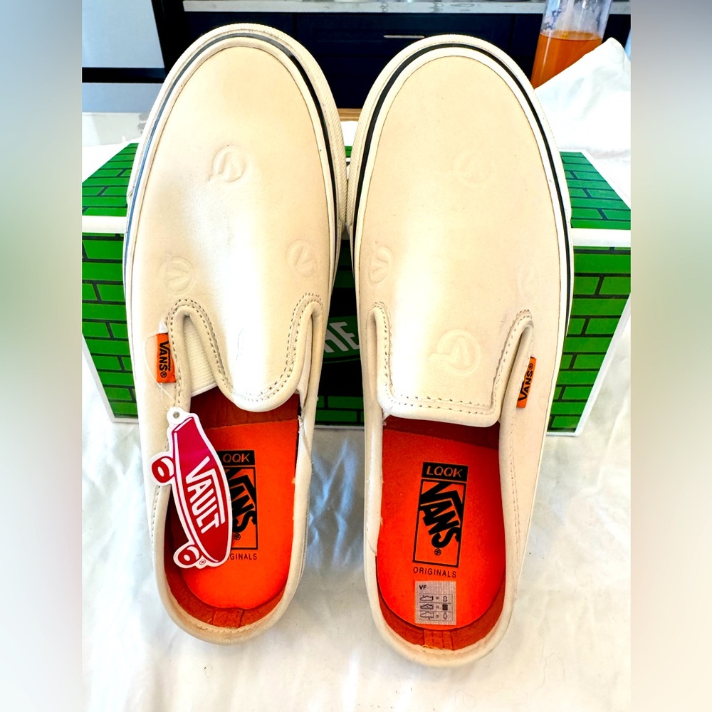 Vans Vault mules white suede